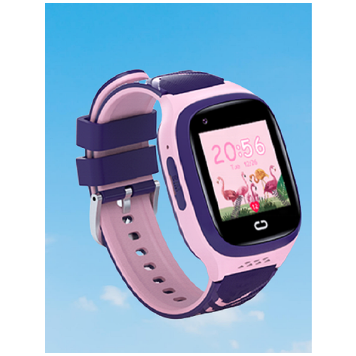 фото Детские умные смарт-часы smart baby watch lt31e 4g с поддержкой wi-fi и gps, hd камера, sim card (фиолетово/розовый)
