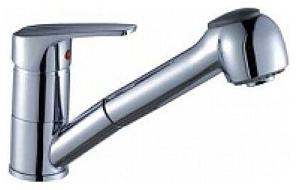 Смеситель Rossinka D4025 для кух.мойки, моно, вытяжной излив парикмахер , хром