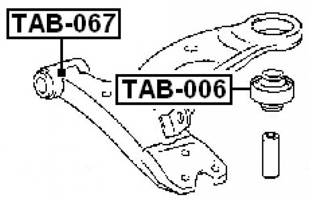 Febest FEBEST С-б. пер. рычага TOYOTA CORONA AT190CT19ST19 1992-1998 зад. FEBEST TAB-006