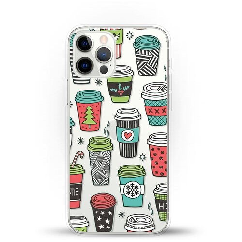 фото Силиконовый чехол новогодний "кофе" на apple iphone 12 pro max andy & paul