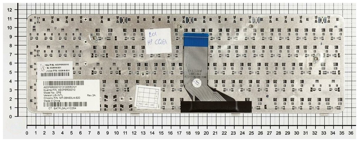Клавиатура для ноутбука HP Compaq Presario CQ61-110ER черная