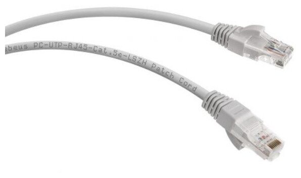 Патч-корд UTP, категория 5e, 5 м, неэкранированный, сырый Cabeus PC-UTP-RJ45-CAT.5E-5M