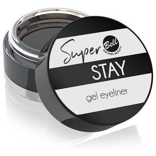 Подводка для глаз BELL SUPER STAY GEL EYELINER тон 01 черная гелевая