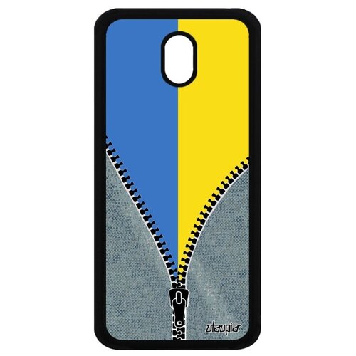 фото Ударопрочный чехол для телефона // samsung galaxy j3 2017 // "флаг украины на молнии" патриот страна, utaupia, серый