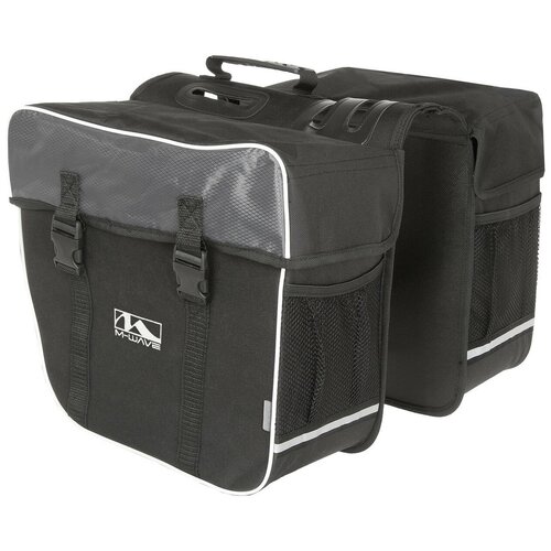 фото Велосумка на багажник m-wave amsterdam double 30l black/gray