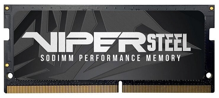 Оперативная память Patriot Viper Steel DDR4 - 16GB, 2666 МГц, SO-DIMM, CL18, RTL (pvs416g266c8s)