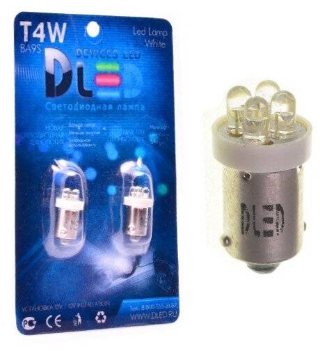 Автомобильные светодиодные лампы T4W - 4 Dip-Led (2шт.)