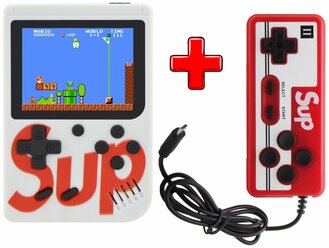 Портативная игровая приставка SUP GAME BOX 400игр в 1,8 bit + дополнительный геймпад