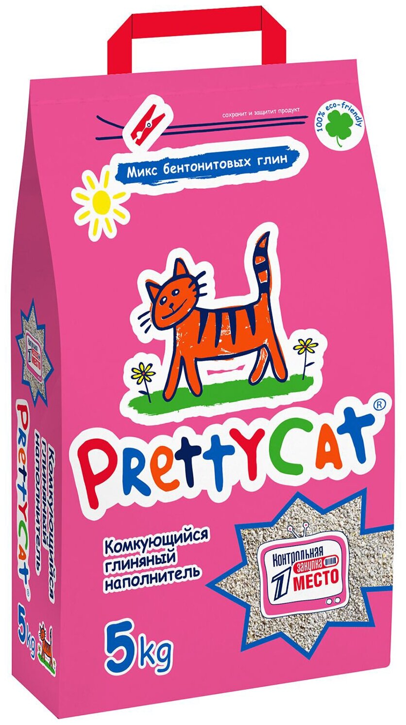 Наполнитель Pretty Cat Euro Mix для кошек комкующийся 5кг