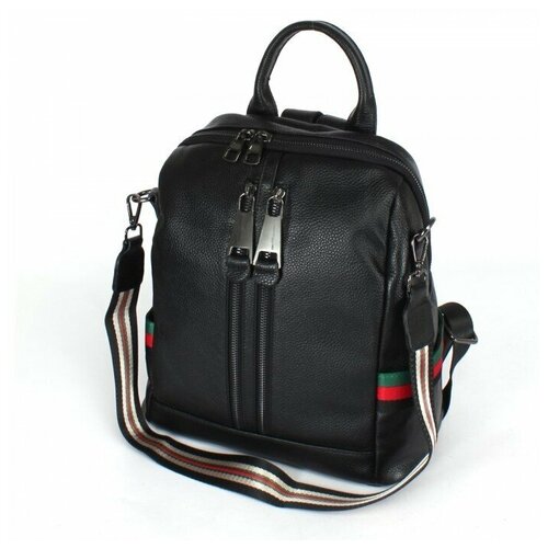 фото Рюкзак жен натуральная кожа opi-8026, 1отд, 4внутр+5внеш/карм, черный 238875 аделия