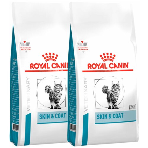 ROYAL CANIN SKIN & COAT для кастрированных котов и стерилизованных кошек с чувствительной кожей и шерстью (3,5 + 3,5 кг)