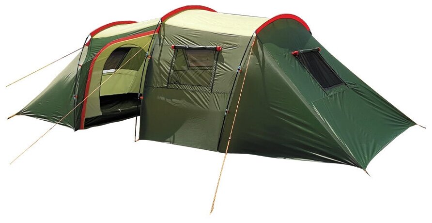 Туристическая 4х местная палатка для кемпинга MirCamping 1007-4, 2 комнаты с большим тамбуром