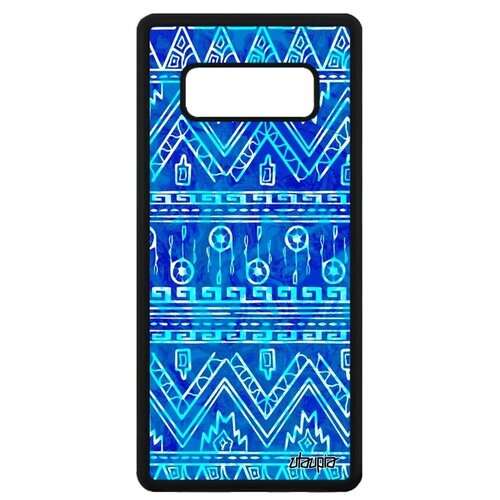 фото Защитный чехол на смартфон // galaxy note 8 // "ацтекские мотивы" стиль декор, utaupia, голубой