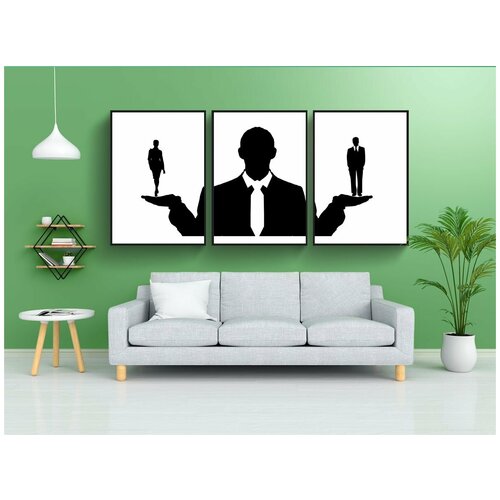 фото Набор модулных постеров для интерьера "гендерное равенство, человек, женщина" 60x90 см. в тубусе, без рамки lotsprints