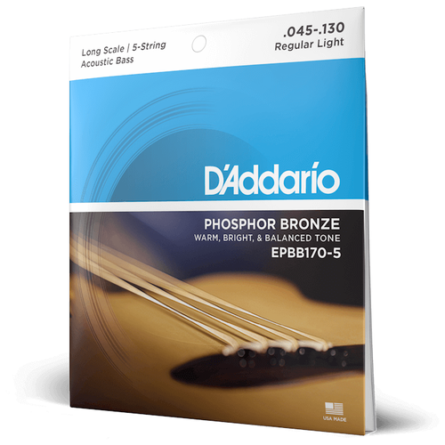 фото D addario epbb170 5 струны для акустической бас-гитары d'addario