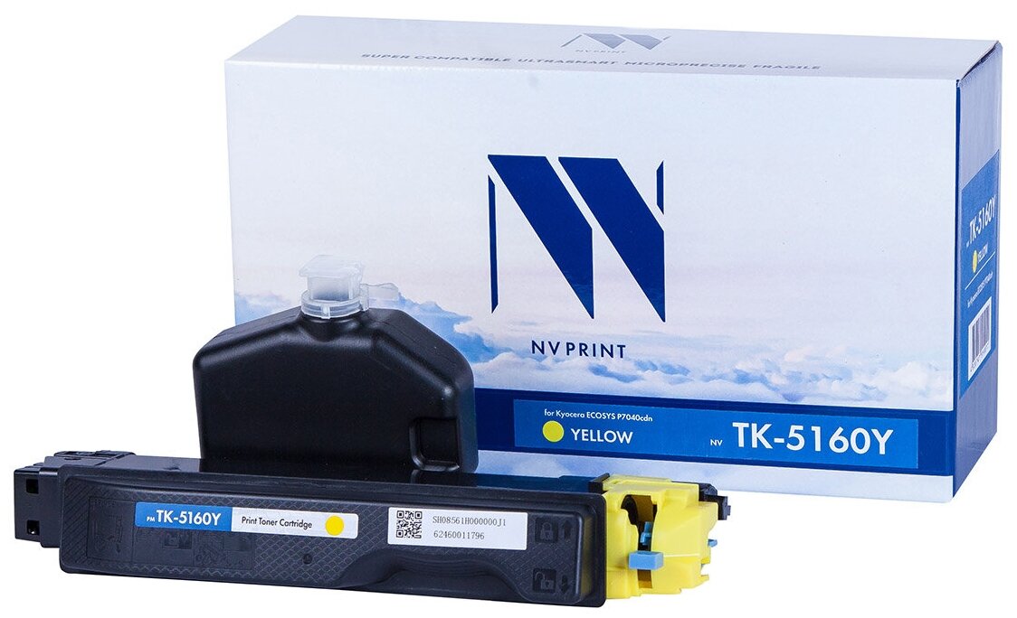 Тонер-картридж NV Print NV-TK5160Y для для Kyocera ECOSYS P7040cdn, TK-5160Y (совместимый, жёлтый, 12000 стр.)