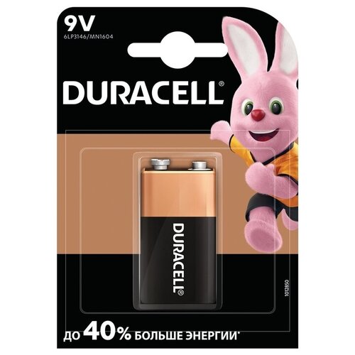 Батарейка Duracell Basic 9V Крона батарейка duracell basic 9v крона в упаковке 2 шт