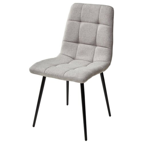 фото Стул дилан ( 4 шт. ) мягкий, для кухни, для гостиной, ткань, цвет - теплый серый, на черном металлическом каркасе, со спинкой / #25 / (м сити) m-city m city