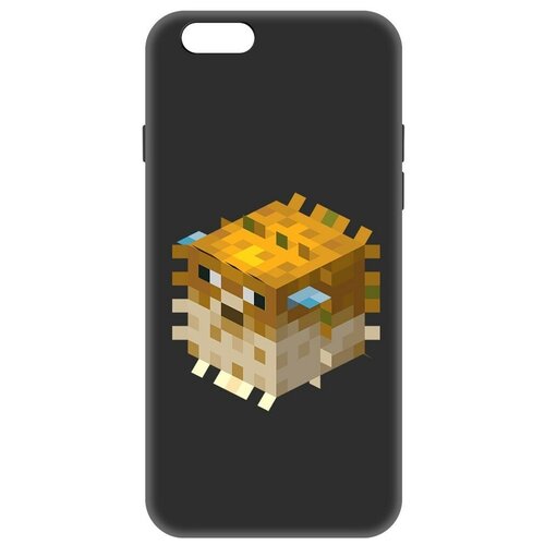 Чехол-накладка Krutoff Soft Case Minecraft-Иглобрюх для iPhone 6/6s черный чехол накладка krutoff soft case minecraft иглобрюх для iphone 6 6s черный