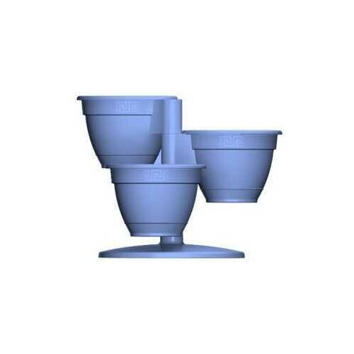 Каскад Антик, Лаванда из 3 горшков и подставки по d14.5см, 0.9л