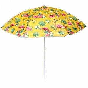 Зонт пляжный D=170см, h-190см «Фламинго» желтый ДоброСад