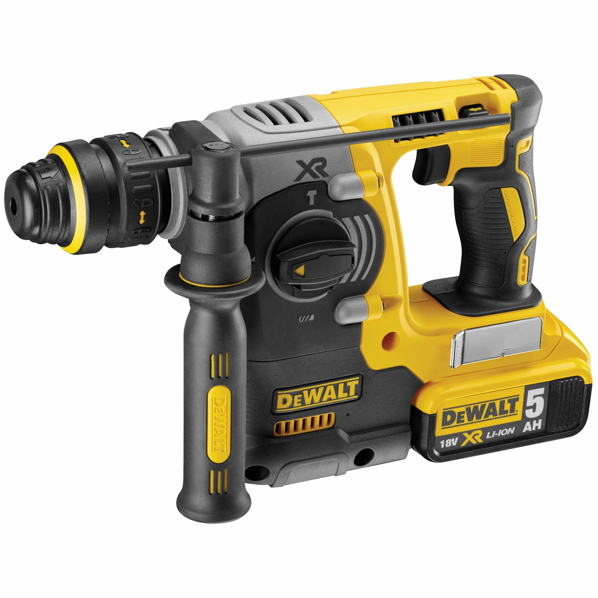 Аккумуляторный бесщеточный перфоратор DEWALT 18 В, 2.1 Дж, 4600 уд/мин, 1100 об/мин, с 2 АКБ 5 Ач и ЗУ, в кейсе TSTAK, - фото №17