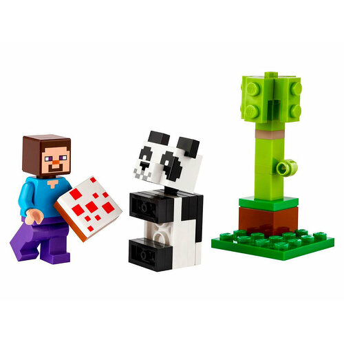 Мини-набор LEGO Уникальные наборы 30672 Мини-набор Стив и малышка Панда конструктор lego minecraft 21245 дом панды 553 дет