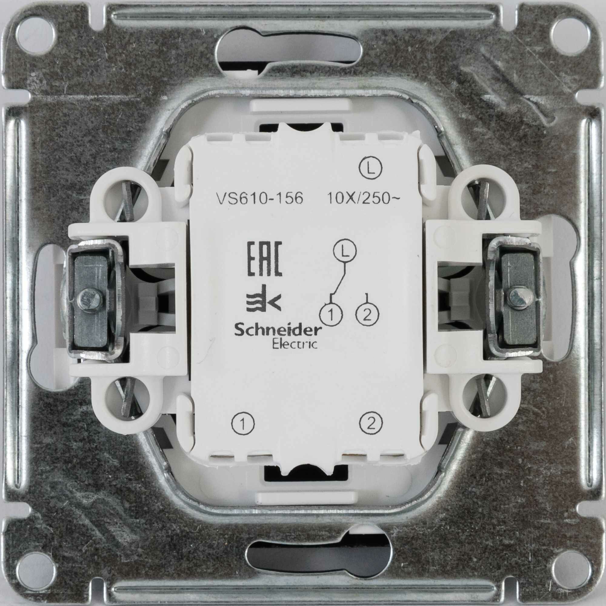 Переключатель встраиваемый Schneider Electric W59 Deco 1 клавиша, цвет графит - фото №2