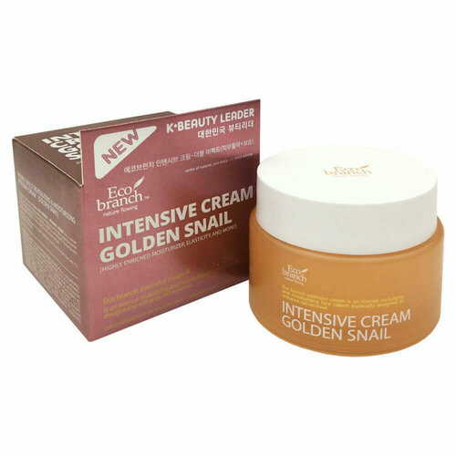 Интенсивный увлажняющий крем с муцином золотой улитки Eco Branch Intensive Golden Snail Cream, 100 мл