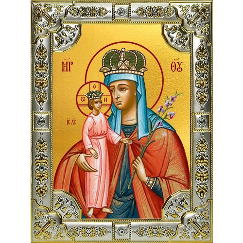 икона божией матери неувядаемый цвет широкая рамка 14 5 16 5 см Икона Неувядаемый цвет, икона Божией Матери