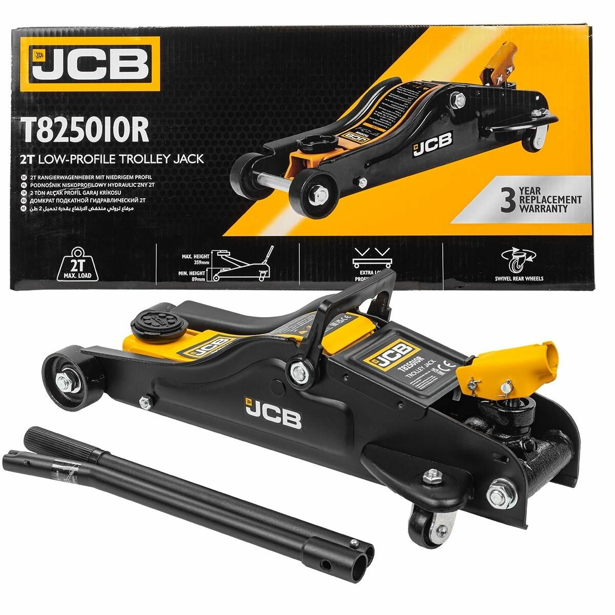 фото Домкрат подкатной гидравлический 2т JCB JCB-T825010R