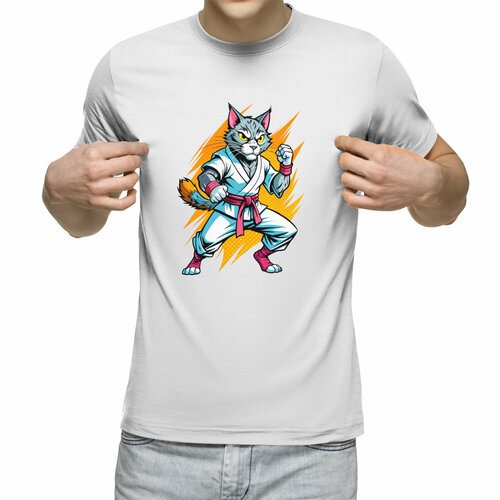 Футболка Us Basic, размер XL, белый мужская футболка лис каратист 2xl синий