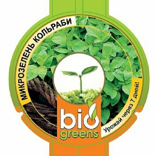 Комплект для проращивания Свежая зелень, микрозелень Кольраби, Гавриш, Bio Greens, 2 штуки