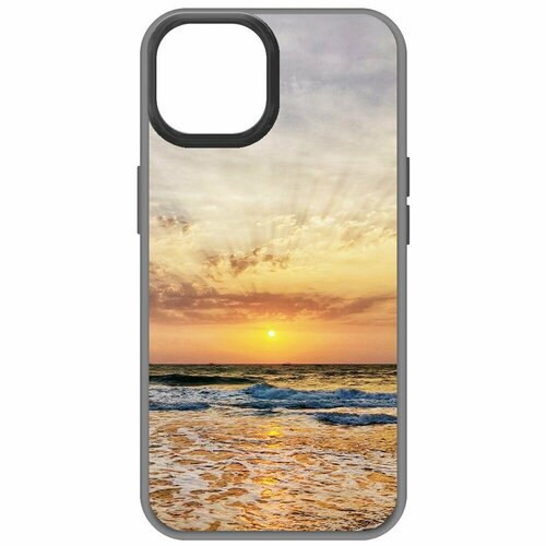 Чехол-накладка Krutoff Soft Case Индия, Пляжи Гоа для iPhone 15 черный чехол накладка krutoff soft case индия пляжи гоа для huawei y8p черный