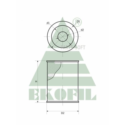 EKOFIL EKO-01.01 EKO-01.01 Воздушный фильтр (премиум) EKO0101 EKOFIL EKO0101