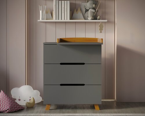 Изображение товара Комод Incanto Anniken Luxe цвет графит/бук