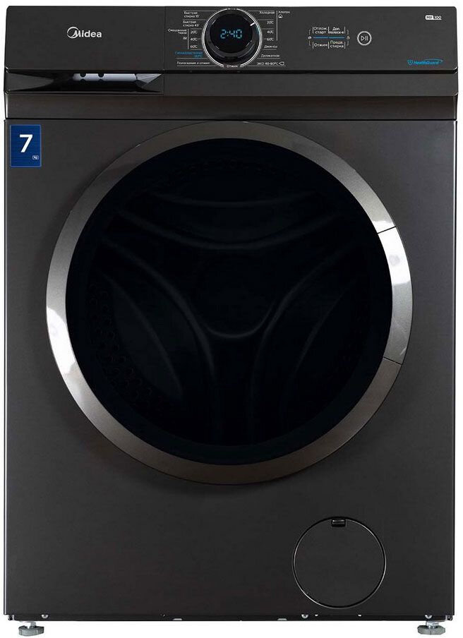 Стиральная машина средняя Midea MF100W70/S-RU, с фронтальной загрузкой, 7кг, 1200об/мин