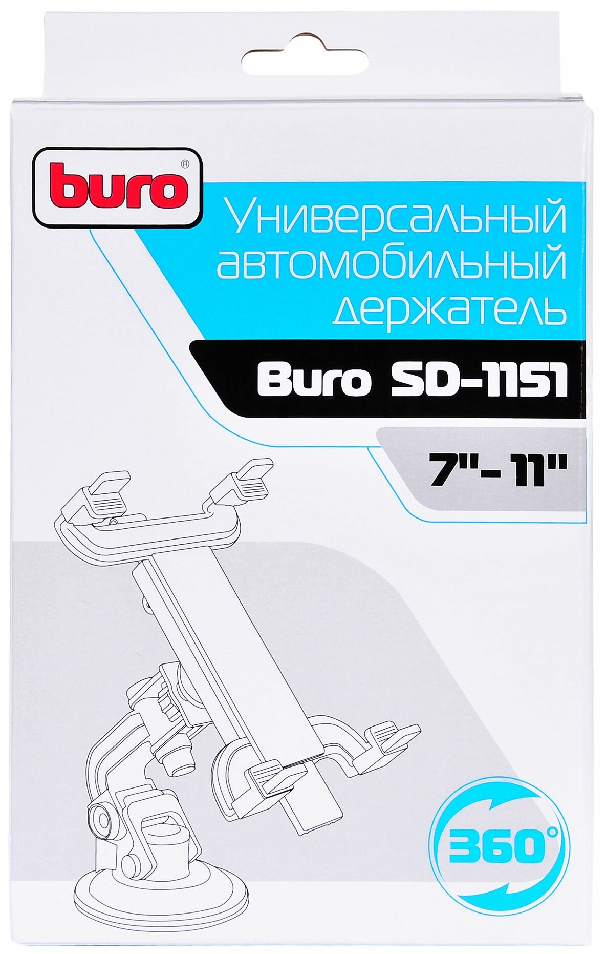 Автомобильный держатель BURO , универсальный, черный - фото №8