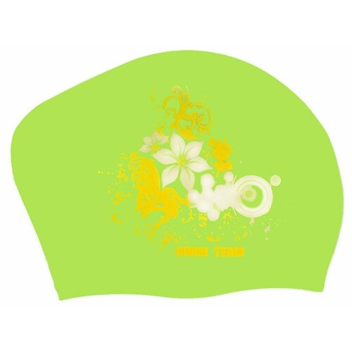 Шапочка для плавания для длинных волос цветы: KW-F