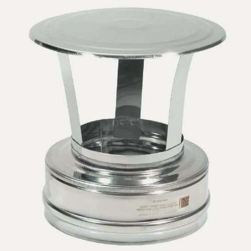 Изображение товара Зонт на трубу сэндвич дымохода ф120х200, нержавейка, ТИС, для печи