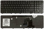 Клавиатура для ноутбука HP Pavilion dv7-4160em черная c рамкой
