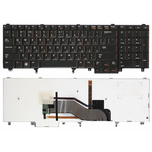 Клавиатура для ноутбука Dell E6520 E5520 с подсветкой без Trackpoint p/n: NSK-DWAUF NSK-DW0UC клавиатура топ панель для ноутбука lenovo thinkpad e15 gen 3 4 черная с черным топкейсом