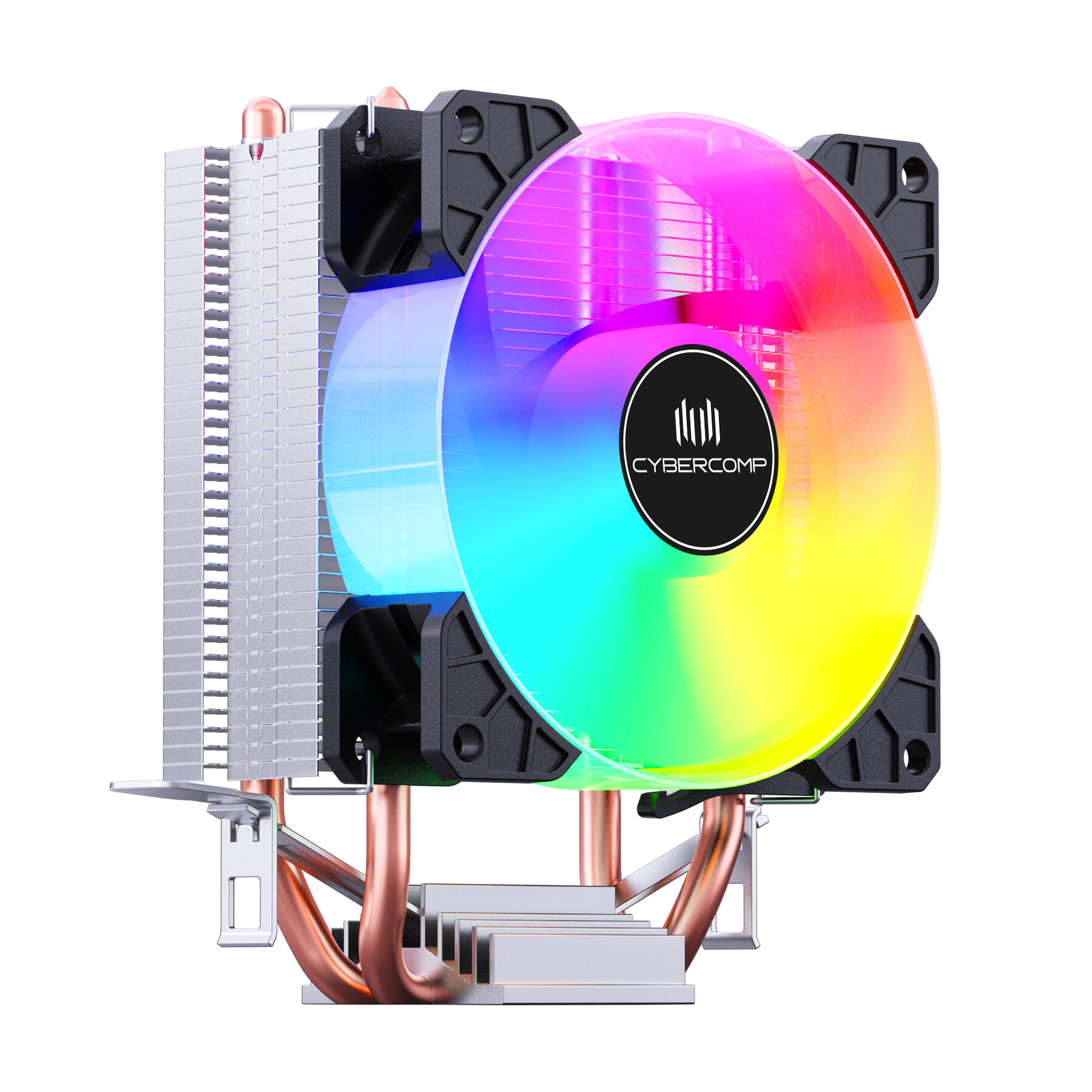 Кулер для процессора CyberComp M200A 95W 3pin 2pipes Rainbow light fan