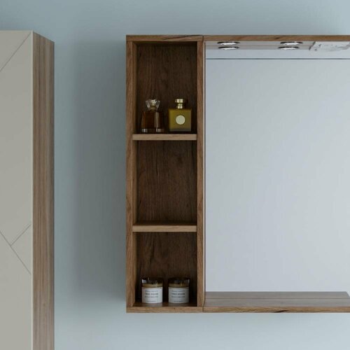 Шкаф навесной Кристалл 20 открытый Дуб крафт табачный 3312₽