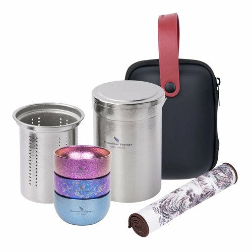 Портативная титановая чайница Boundless Voyage, Ti3133D