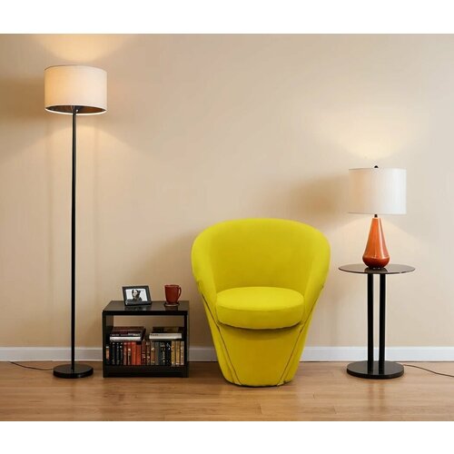 Кресло Козырек, Центр Мебель, 75 х 68 х 84 см, нераскладное универсальное, цвет горчичный