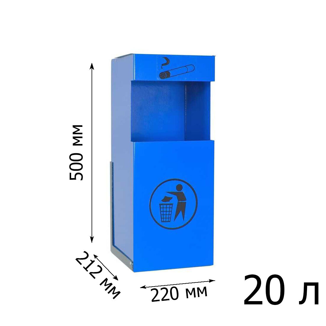 Урна Меткон УП, В. Ш. Г. 500х212х220 — фото 1