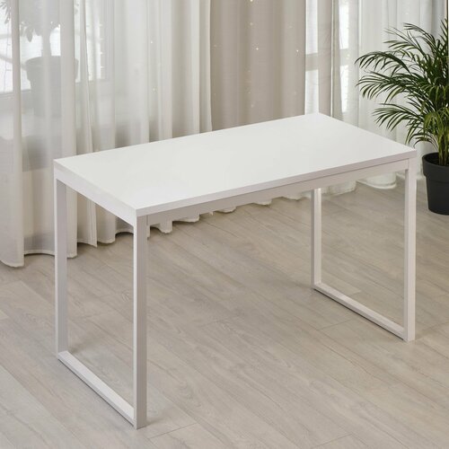 Письменный стол Лофт, 120 x 60 x 75, ЛДСП, металл, белый Мебельная фабрика Юдиных