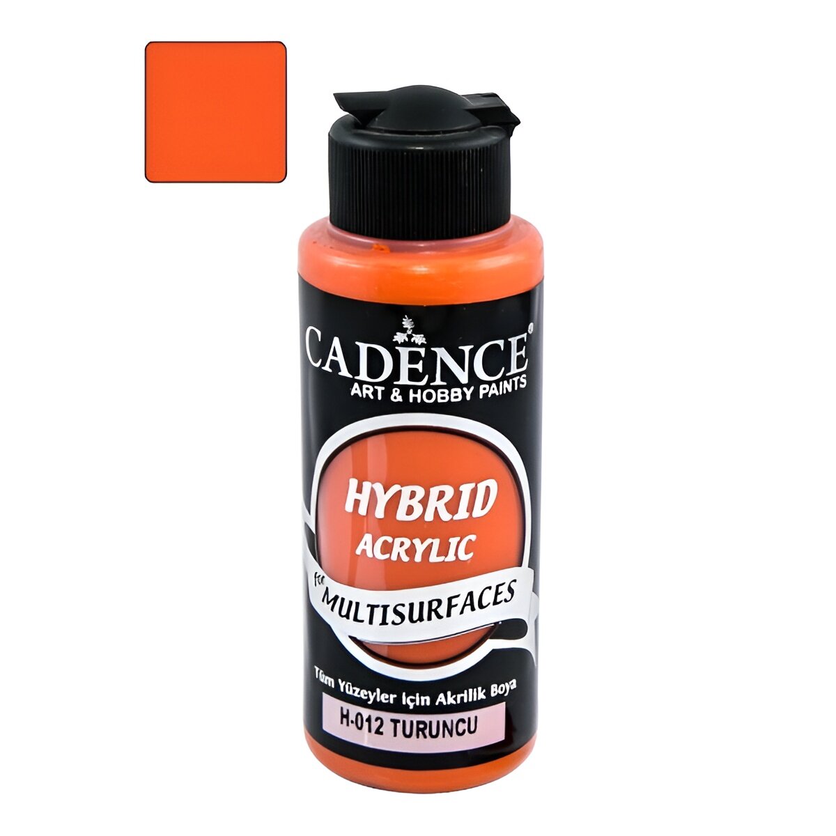 Акриловая краска Cadence Hybrid Acrylic Paint, 120 ml. Orange H-012