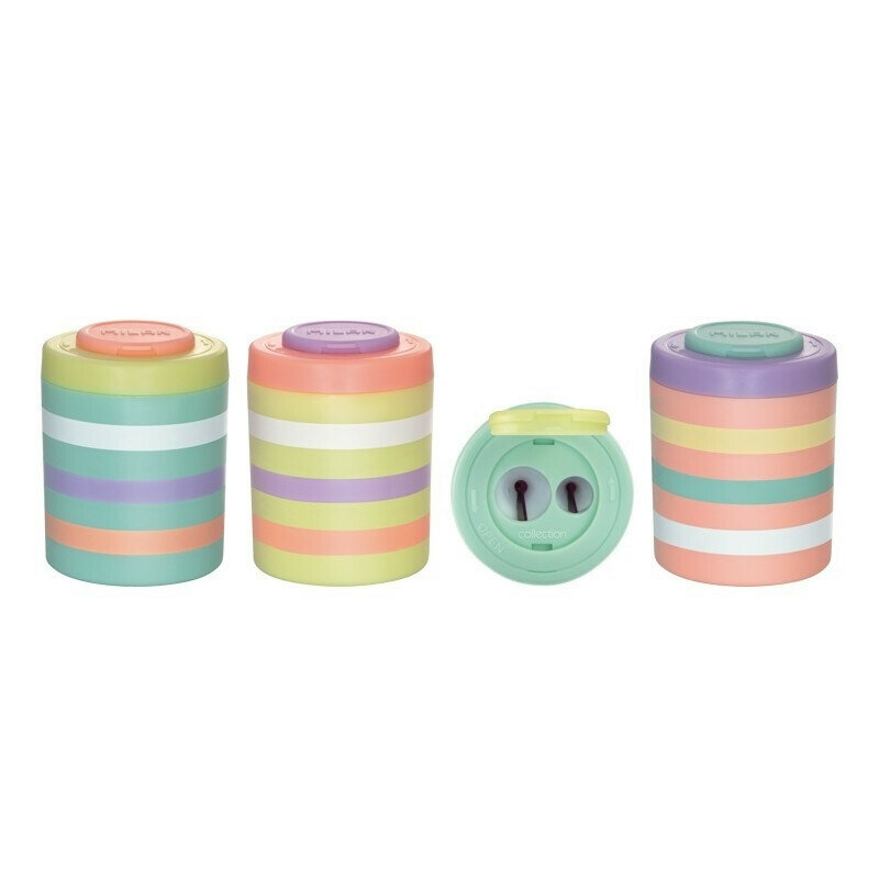 Точилка Milan "Pastel Sugar Diamond" пластиковая, 2 отверстия, цвет - фото №1